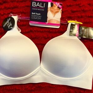 Bali DF3460 Women's Soft Touch Bra - White - Medium